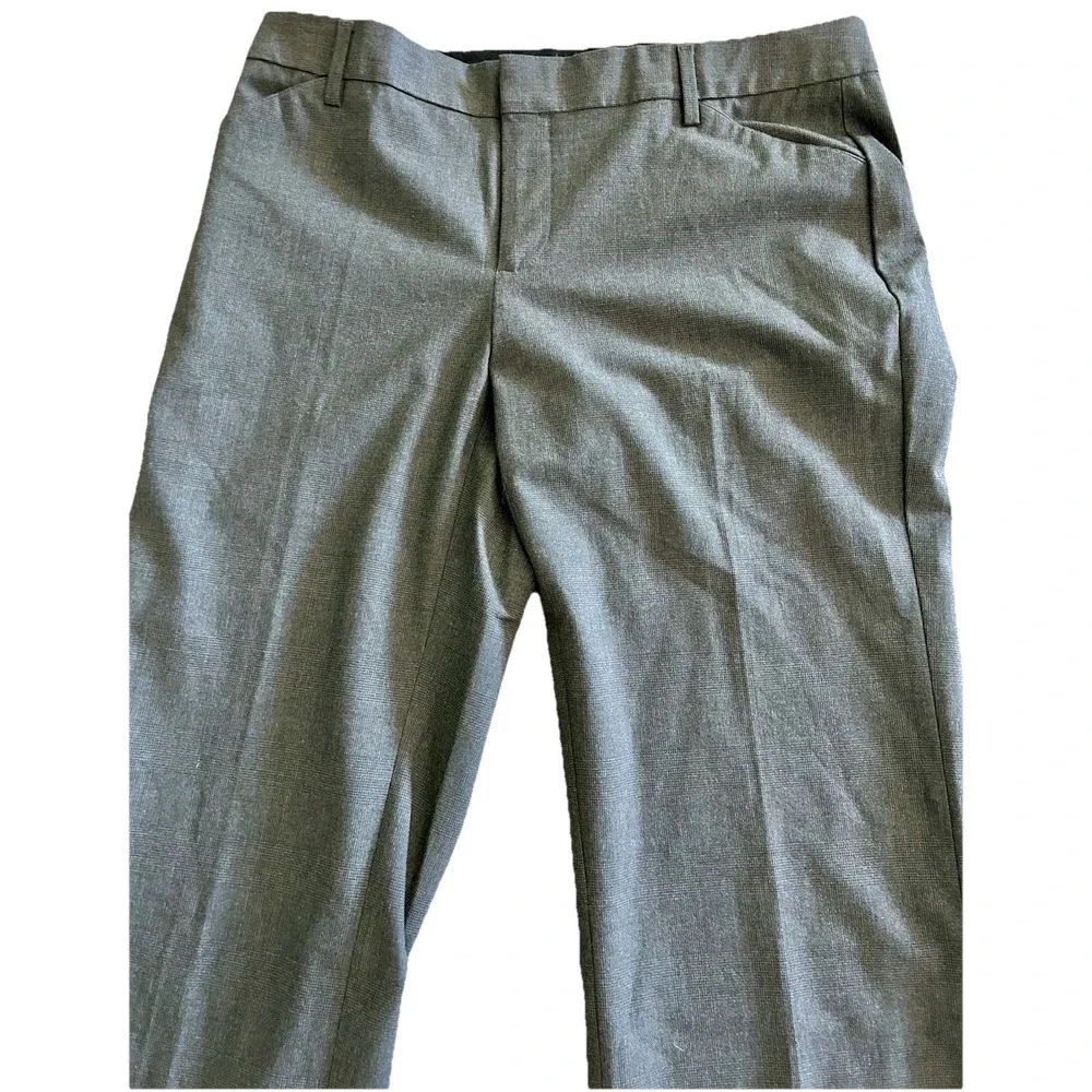 GAP 'Perfect Trouser' Womens 6L Tall Flare Boot‎ Subtle Gray Plaid Pants Career